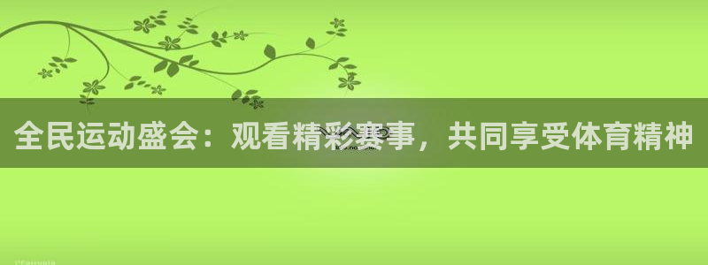 全民运动盛会：观看精彩赛事，共同享受体育精神